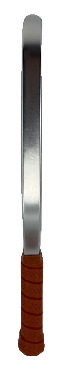 Excalibur paddle side profile showing the silver edge guard