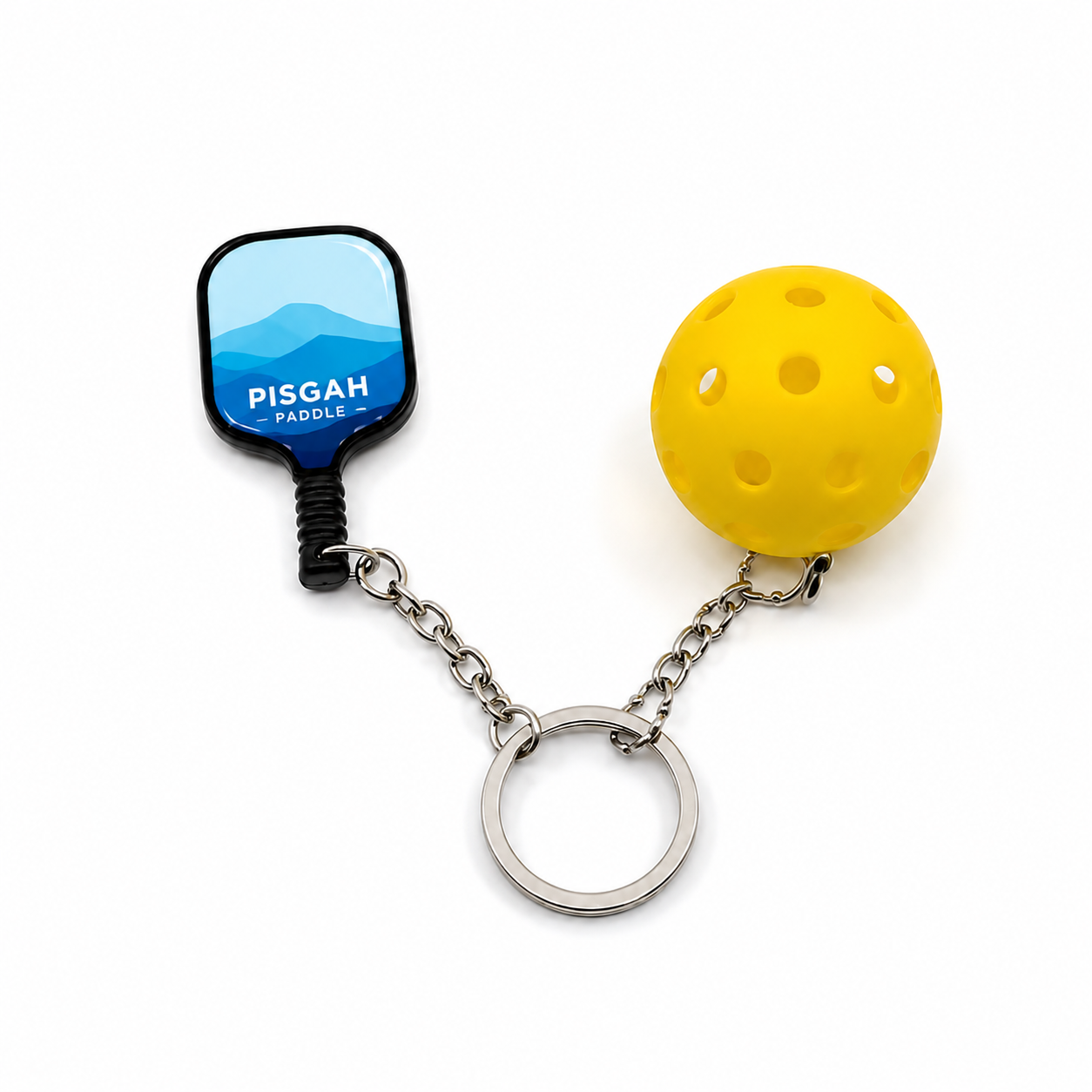 Pisgah mini paddle and pickleball key chain